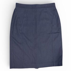 Ann Taylor Dark Denim Blue Pencil Business Suit Skirt